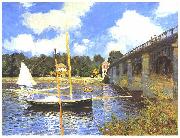 Claude Monet Le Pont routier, Argenteuil USA oil painting artist